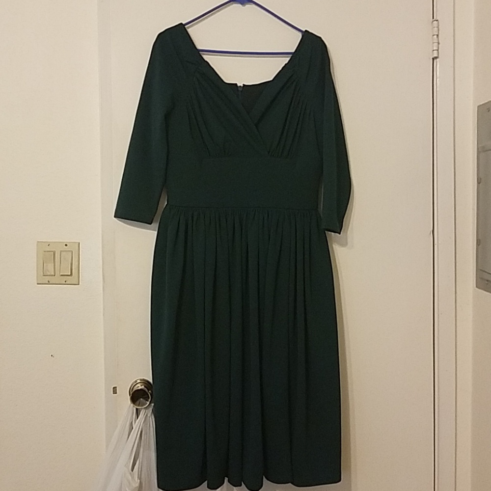 Hunter green pinup dress
